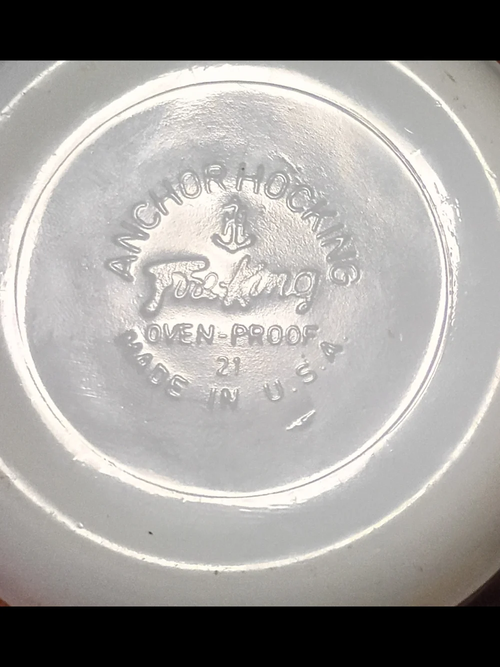 Anchor Hocking White Ceramic Strawberry Shortcake Bowl with Red Accents